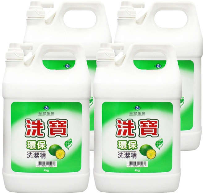 台塑生醫 洗寶 環保洗潔精, 4kg, 4桶