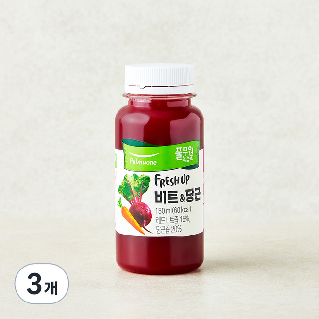 풀무원녹즙 프레시업 비트 & 당근 주스, 3개, 150ml