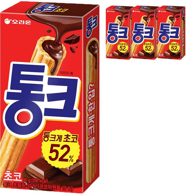 오리온 통크 초코, 45g, 4개