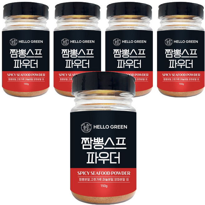 헬로우그린 짬뽕 스프 파우더, 5개, 150g