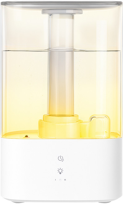 홈플래닛 손쉬운 통세척 무드등 글래시 초음파 가습기 3.8L, 화이트, H230T