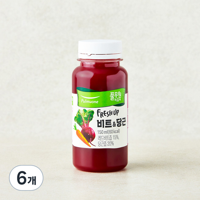 풀무원녹즙 프레시업 비트 & 당근 주스, 6개, 150ml