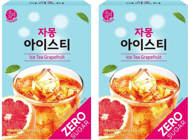 우리차 자몽 아이스티 20p, 5g, 20개입, 2개