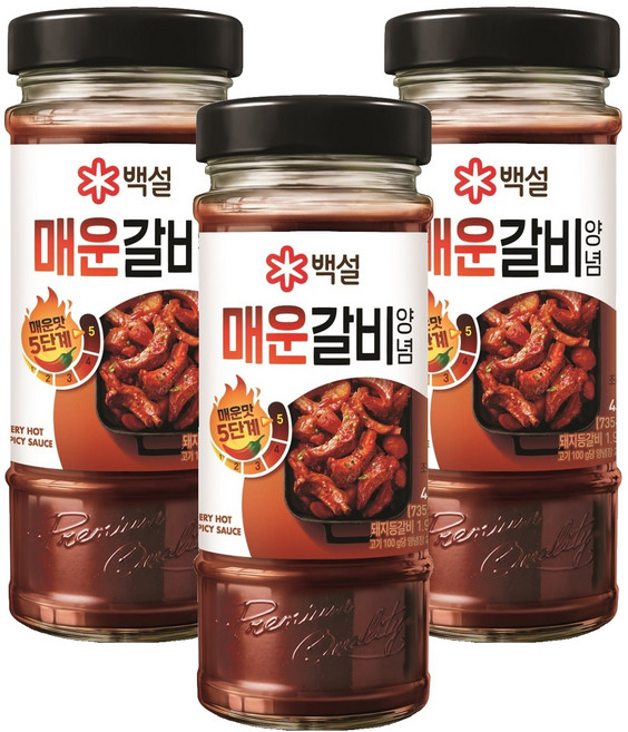 백설 매운갈비양념, 490g, 3개