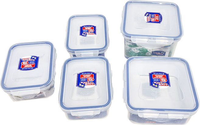 LocknLock 樂扣樂扣 保鮮盒套裝 SET-5P-NTL-CN-8, 1組, 容器 + 蓋子