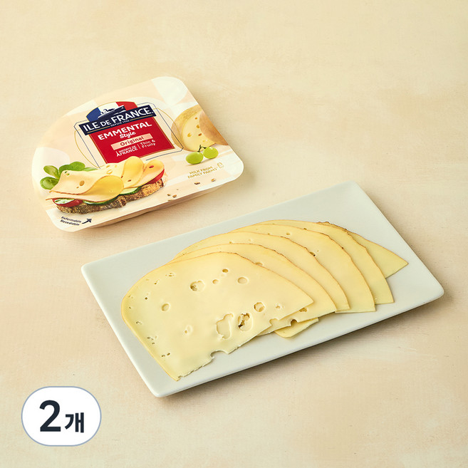 일드프랑스 에멘탈 슬라이스 오리지널 가공치즈, 150g, 1개입, 2개