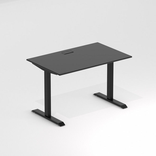 루나랩 게이밍 책상 일반형 1210 + 일반 책상다리 방문설치, 블랙