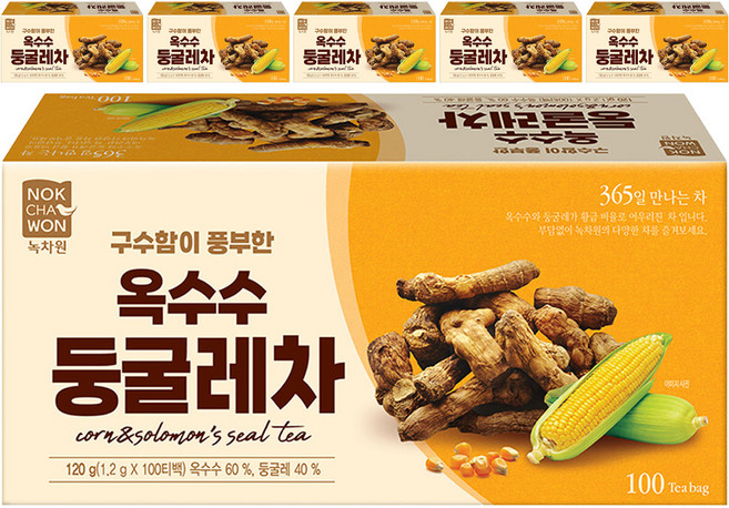 녹차원 옥수수 둥굴레차, 1.2g, 100개입, 6개