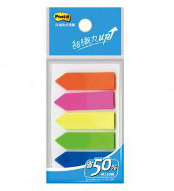 3M Post-it 利貼 非抽取式標籤 5色 584-5, 100張, 1包