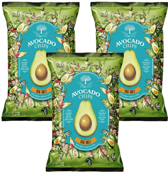 테몰 아보카도칩스 씨솔트맛, 3개, 40g