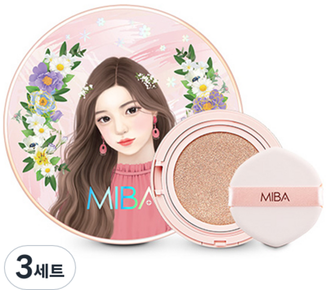 미바 왕쿠션 시즌2 대용량 25g + 리필 25g 세트, 3개