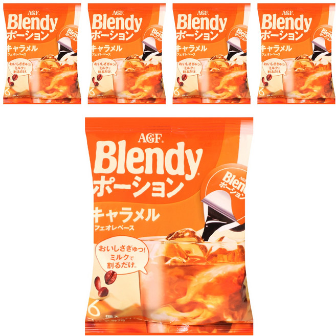AGF Blendy 濃縮咖啡球 焦糖風味, 18g, 6個, 5袋