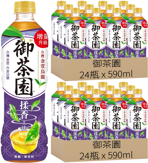 御茶園 台灣金萱烏龍茶 無糖無香料(增量), 48瓶, 590ml