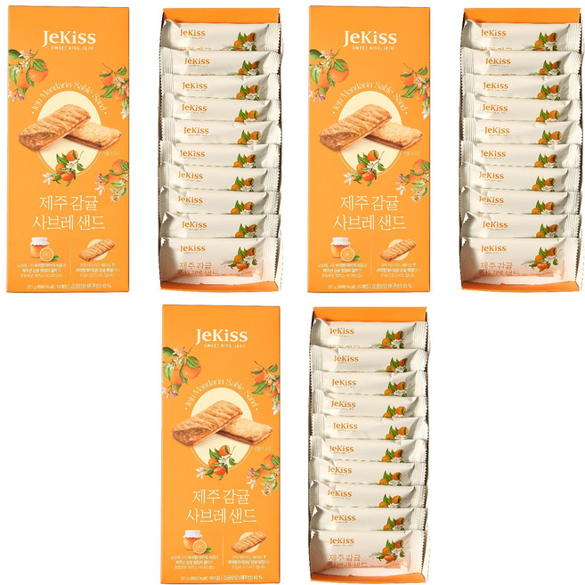 제키스 제주 감귤 사브레 샌드 10p, 180g, 3개