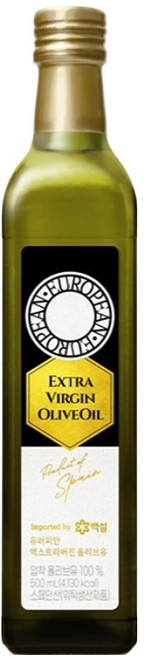백설 유러피안 엑스트라버진 올리브유, 500ml, 1개