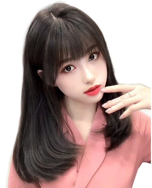 c컬 붙임머리 40cm 195g, 네츄럴블랙, 1개