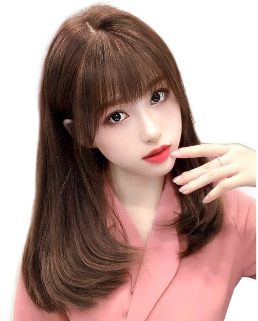 c컬 붙임머리 40cm 195g, 라이트브라운, 1개