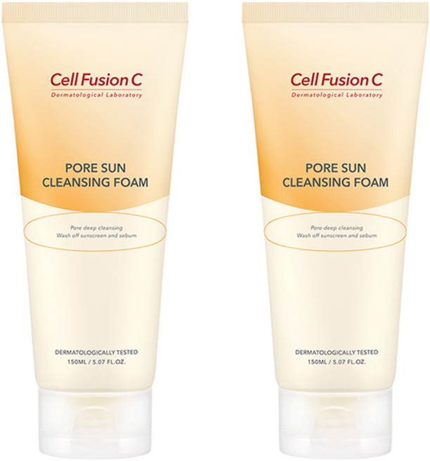 셀퓨전씨 포어 썬 클렌징 폼, 150ml, 2개