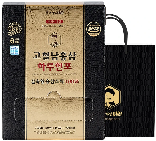고철남홍삼 하루한포 홍삼스틱, 100회분, 1개 - 쿠팡