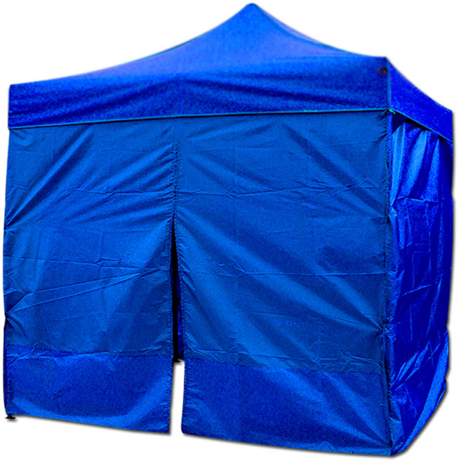 윈에어 캐노피천막 지붕+프레임+일반 바람막이 4면 B세트, 블루