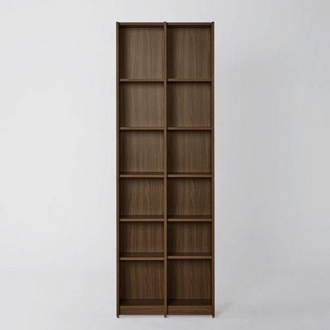 까사미아 하벨 책장 6단 70cm 방문설치, 브라운