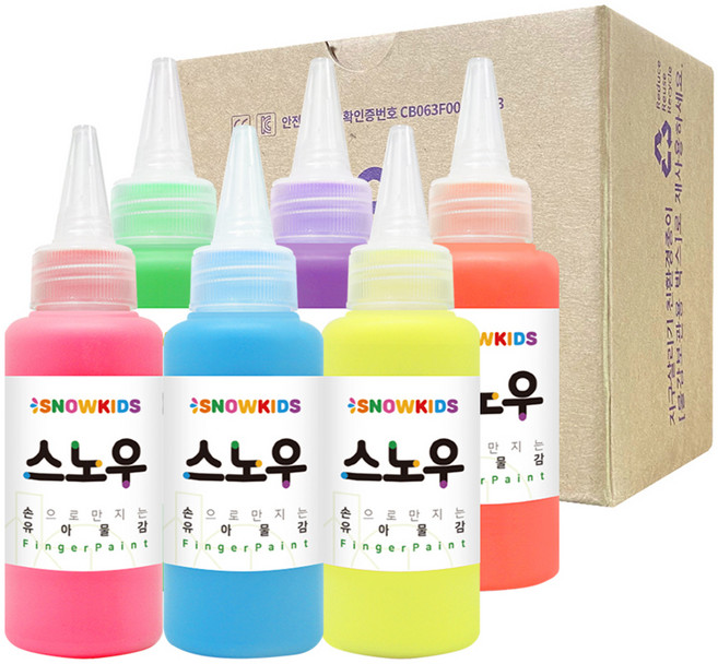 SNOWKIDS 幼兒顏料組, 540g, 6色, 70ml