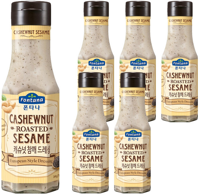 歐洲 Fontana 腰果芝麻沙拉醬, 6個, 260g