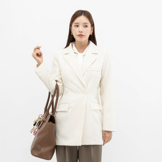 Elsso 女款單釦時尚春秋西裝外套