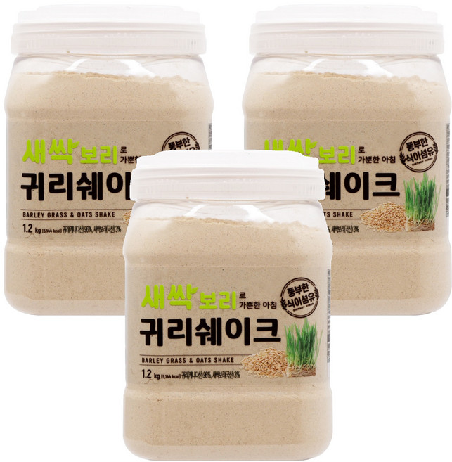 태광선식 새싹보리로 가뿐한 아침 귀리쉐이크, 3개, 1.2kg