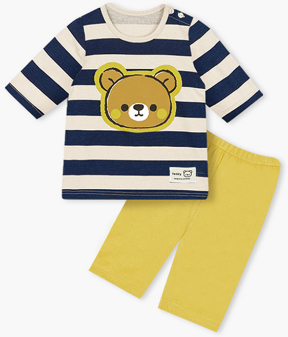 Uni FRIend 童款可可熊7分袖上衣長褲組