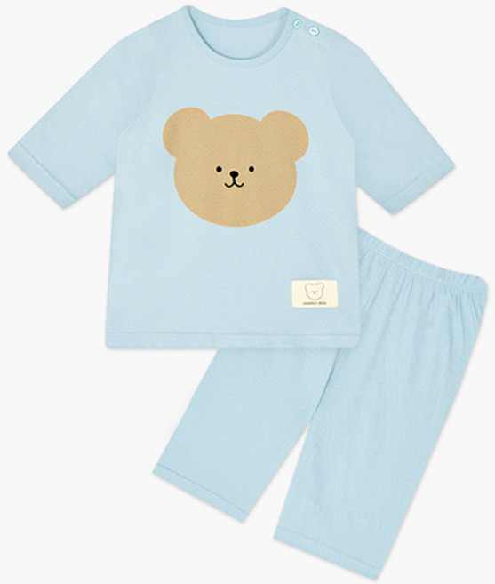 unifriend 兒童款 Kids Bear 有機棉七分袖家居服上下套裝