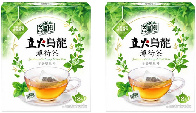3點1刻 直火烏龍 薄荷茶, 2.5g, 18包, 2盒