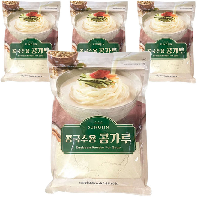 성진식품 콩국수용 콩가루, 800g, 4개