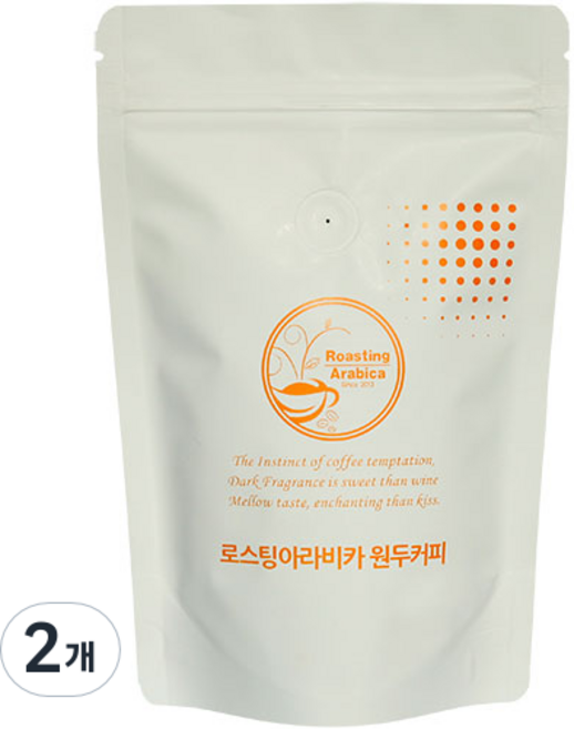로스팅아라비카 파푸아뉴기니 마라와카 블루마운틴 원두커피, 200g, 홀빈(분쇄안함), 2개