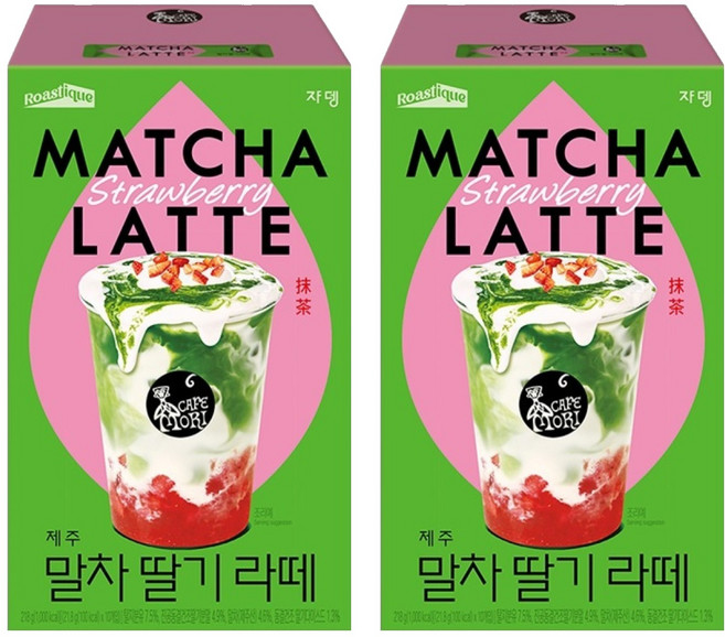 까페모리 로스티크 말차 딸기 라떼, 21.8g, 10개입, 2개
