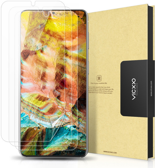 빅쏘 풀커버 갤럭시 휴대폰 액정보호필름 3매, 1세트