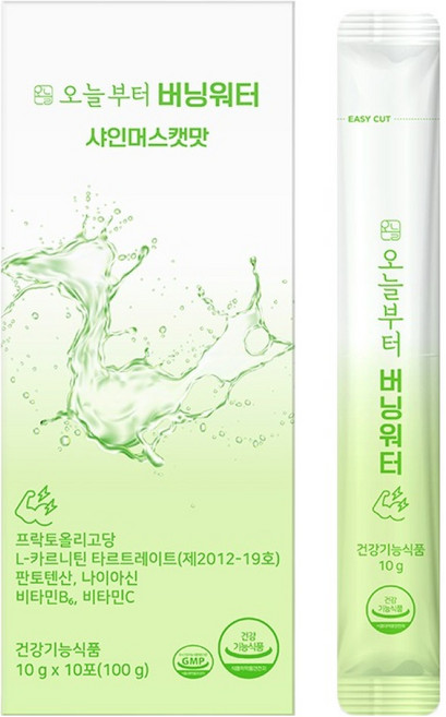 오늘부터 버닝워터 샤인머스캣맛 다이어트보조제, 10회분, 1개