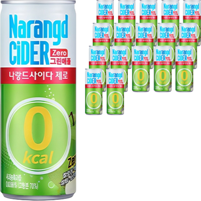 Narangd CiDER Zero零卡青蘋果汽水, 245ml, 18罐