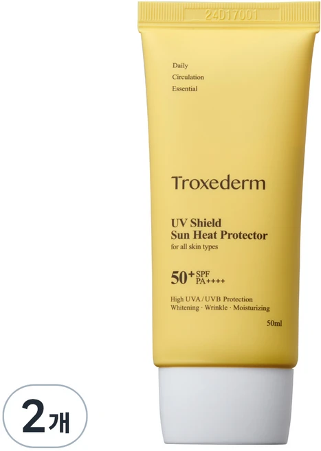 트록세덤 유브이 쉴드 선 히트 프로텍터 크림 SPF50+ PA++++, 50ml, 2개 - 쿠팡
