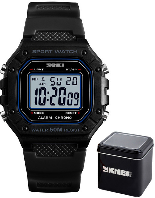 SKMEI 내사랑꾸나 군인 훈련소 방수 시계 S 1496 + 케이스 세트