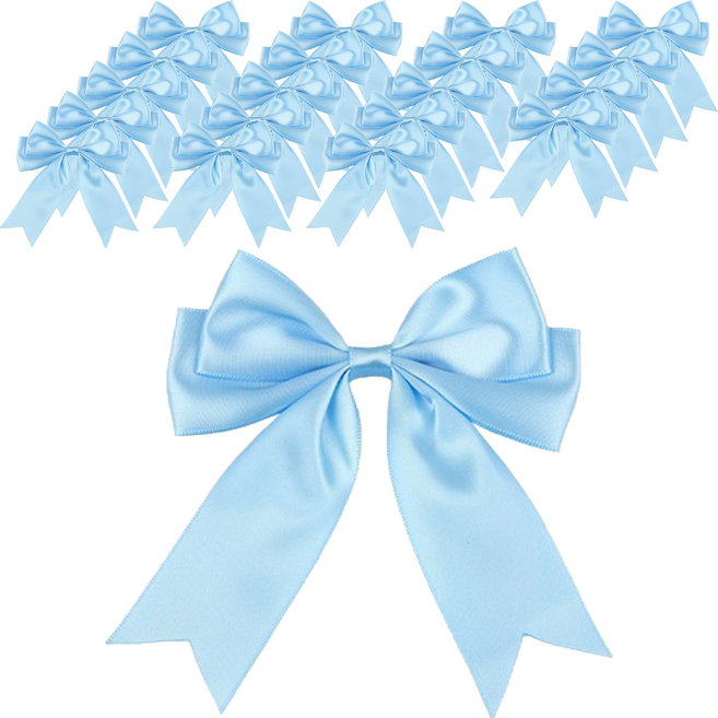 마켓감성 데코용 리본 액세서리, 스카이, 20개
