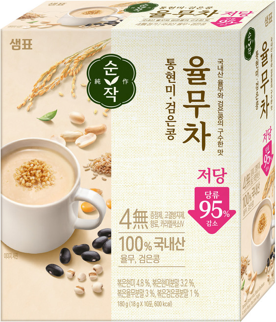 순작 통현미 검은콩 저당 율무차, 18g, 10개입, 1개