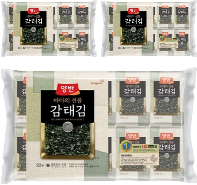 Dongwon 東遠 Yangban 兩班 餐桌甘苔海苔 8入, 4g, 60個