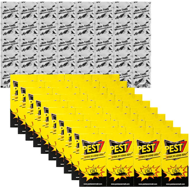 페스트세븐 바퀴벌레 트랩 10p + 바퀴벌레 유인제 40p 세트 250g, 1세트