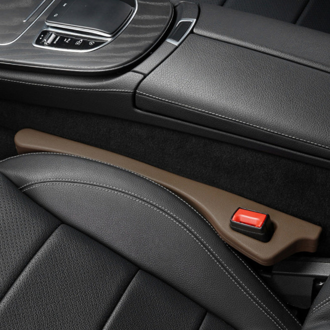 오토크루 폴리우레탄 차량 시트틈새 쿠션 AC-S3, 브라운, 2개