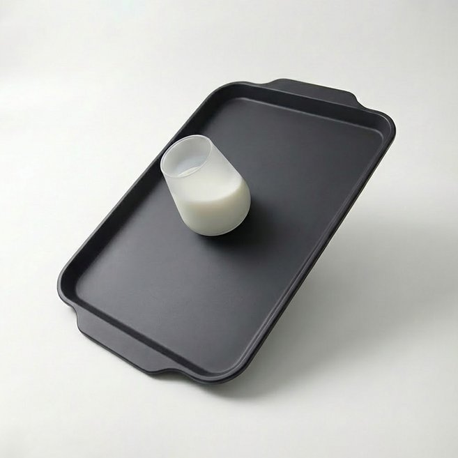 리빙메이트 논슬립 패스트푸드 트레이, 블랙, 1개