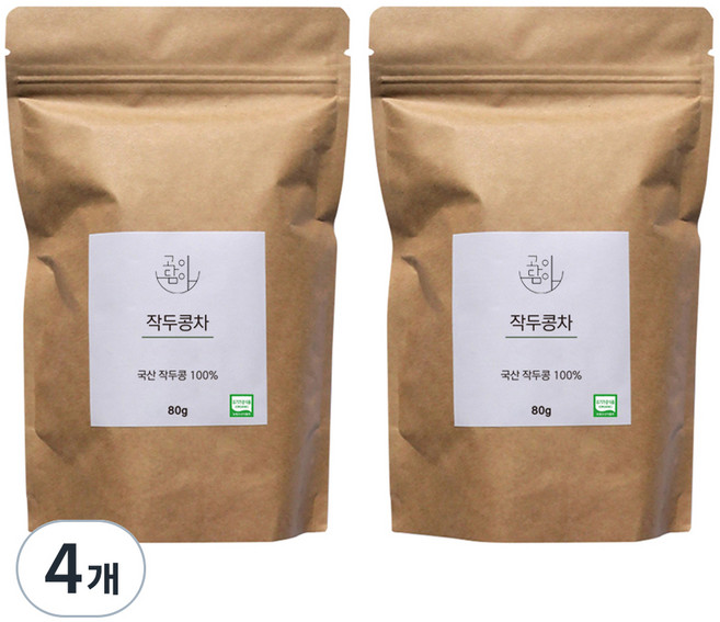 고이담아 유기농 작두콩차, 80g, 1개입, 4개