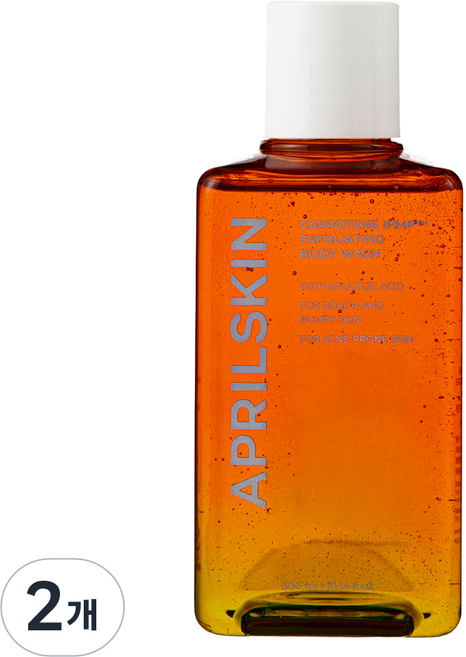 APRILSKIN 胡蘿蔔素IPMPTM淨透沐浴乳, 300ml, 2個