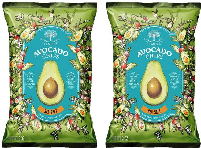 테몰 아보카도칩스 씨솔트맛, 2개, 40g