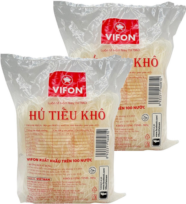 비폰 후티코 쌀국수면 2mm, 2개, 500g